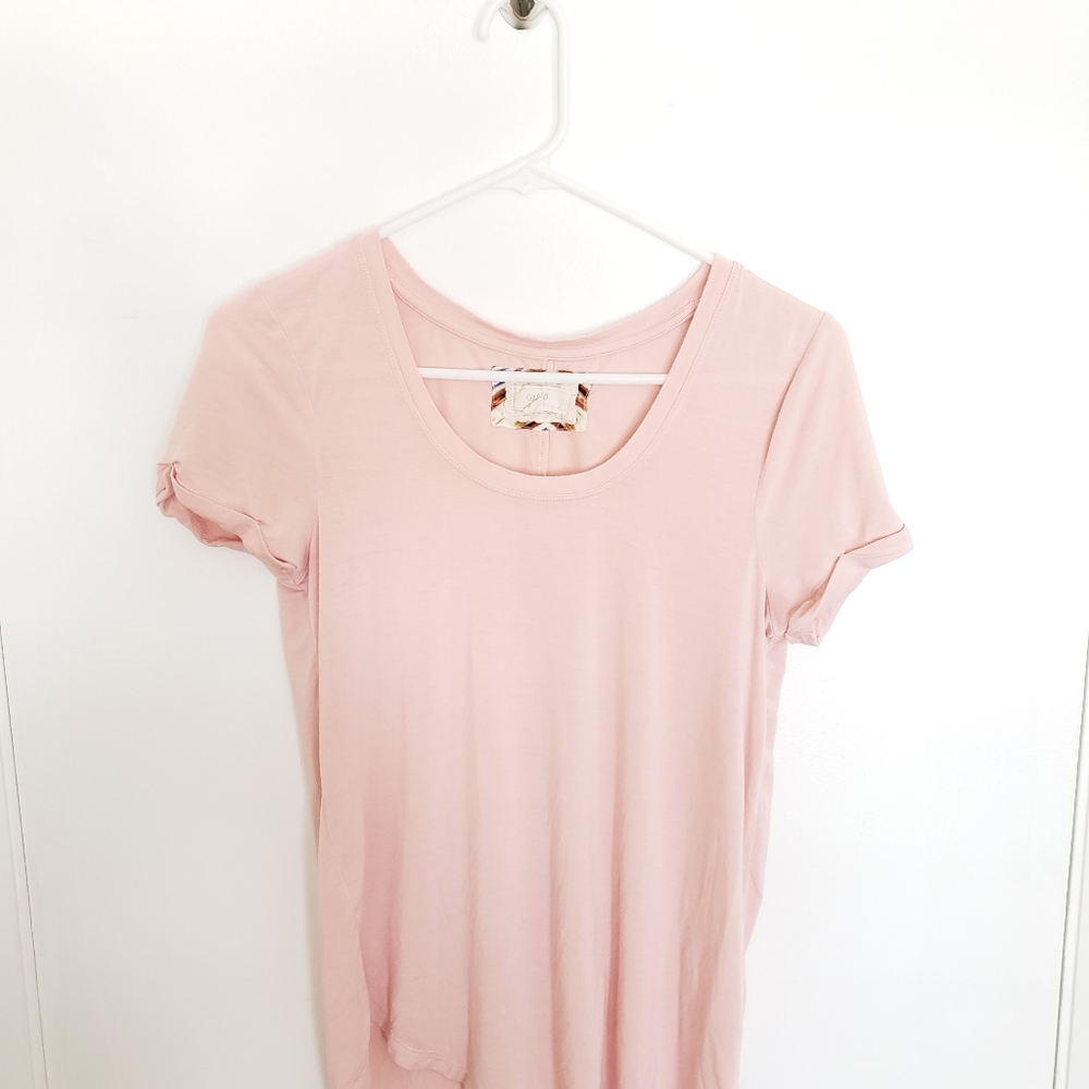 🎀Cupio Short Sleeve Blush Pink Top